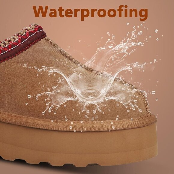 Platform Mini Ankle Boots Fur Fleece Lined Sneakers Women's Slippers - Picture 4 of 7